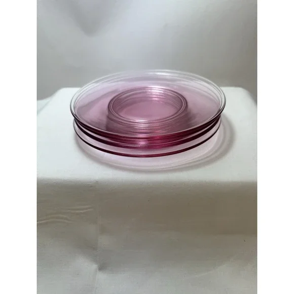 Tiffin Franciscan Wistaria Pink Luncheon 8 1/8 in Plates, Set of Four Plates - Picture 5 of 8